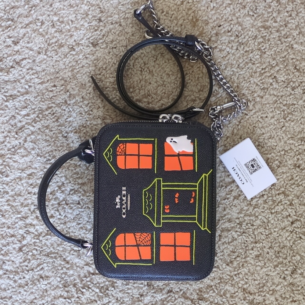 NWOT Coach Box Crossbody Bag - Haunted House